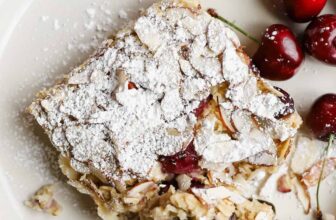 Cherry Almond Croissant Baked Oats