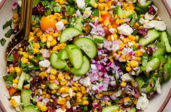 Simple Mediterranean Corn Salad – Fit Foodie Finds