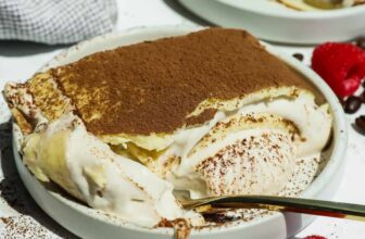 Cottage Cheese Tiramisu Crepe Roll