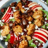 Crispy Chicken Salad (With Maple Mustard Dressing)