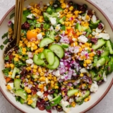 Simple Mediterranean Corn Salad – Fit Foodie Finds