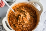 One Pot Lasagna Soup with Ground Chicken